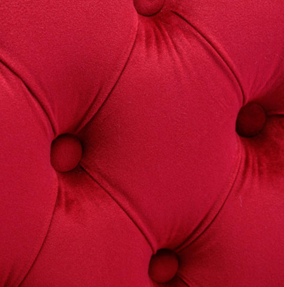 Classic Velvet Dining Chairs (Set of 2) - Wine Red