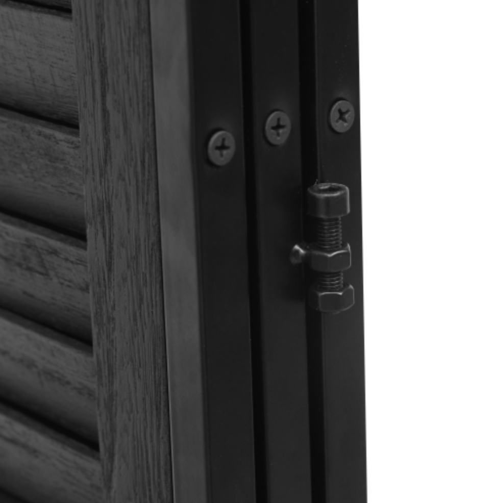 3 Panel Room Divider 6Ft Wood - Black