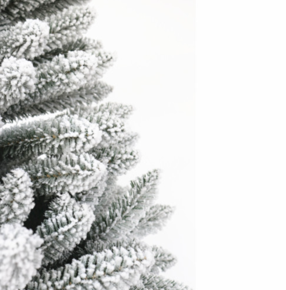 7.5ft 1500t Hinged Flocked Christmas Tree Foldable Metal Stand