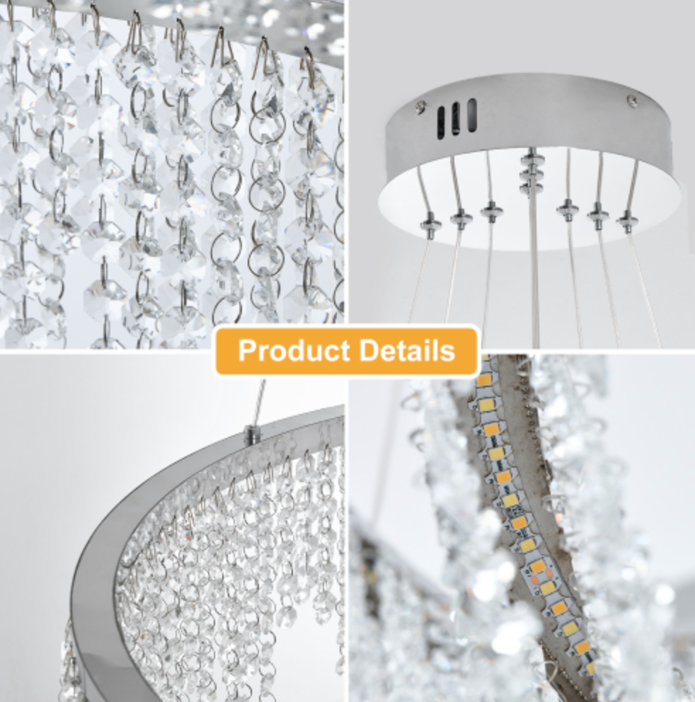 Luxury Modern Pendant Light Crystal Chandelier