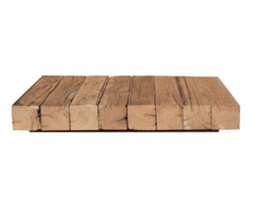 Ultramodern Low Laying Solid Wood Coffee Table - Brown