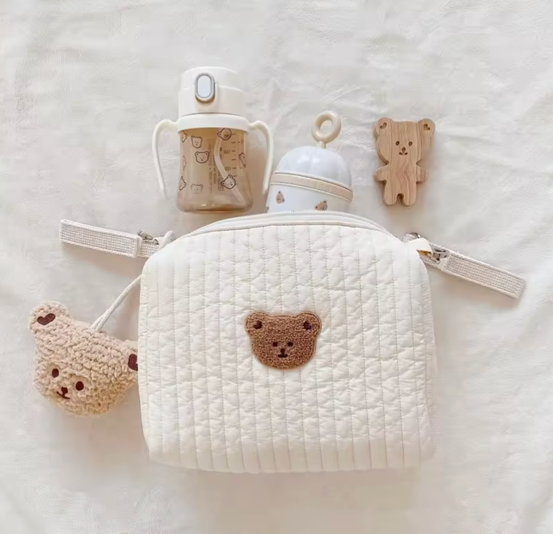 Set of 2 (POUCH ALL BEARS + POUCH 1 BEAR) - BABY BAG ESSENTIALS