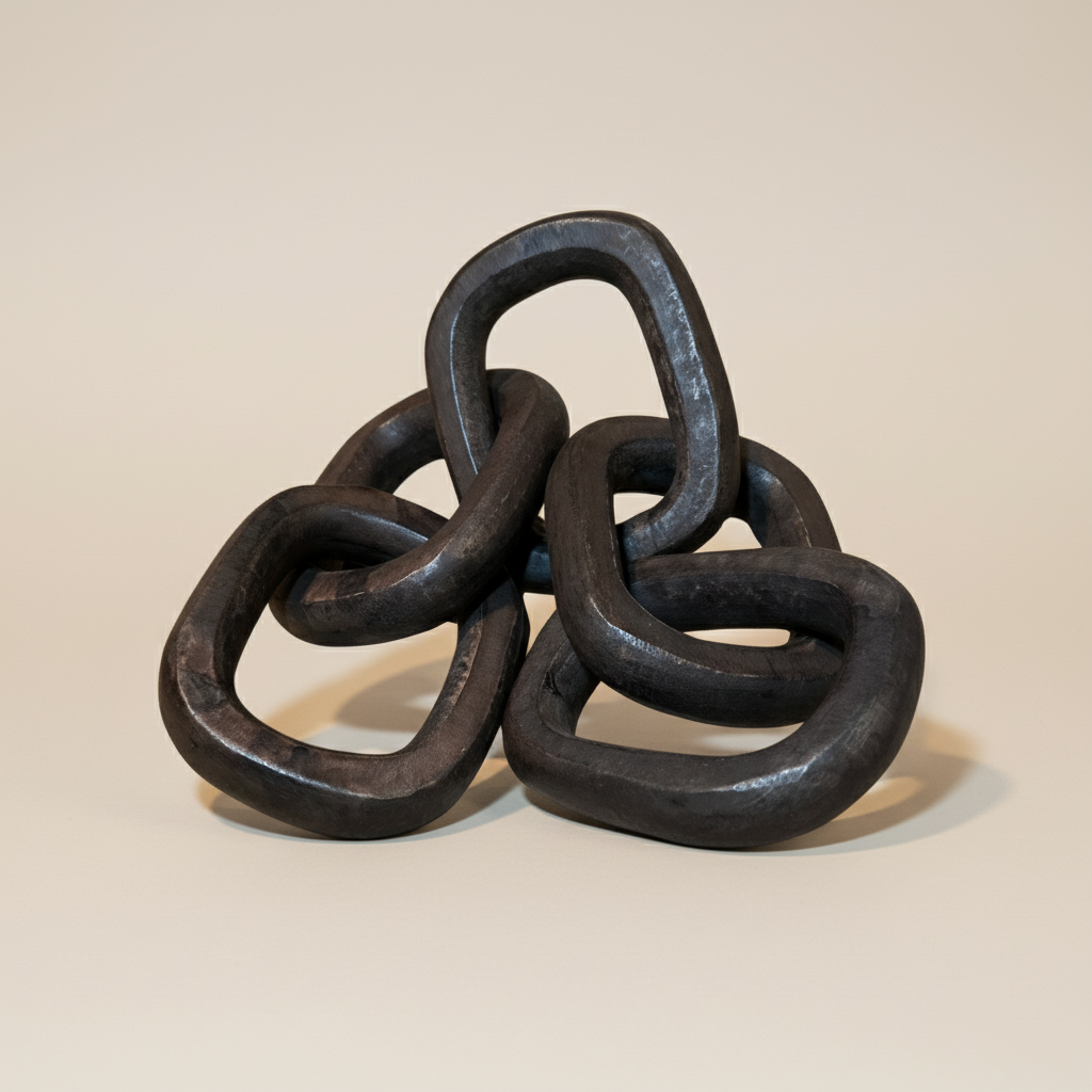 Wood Chain Tabletop Decor 17-19 inch long