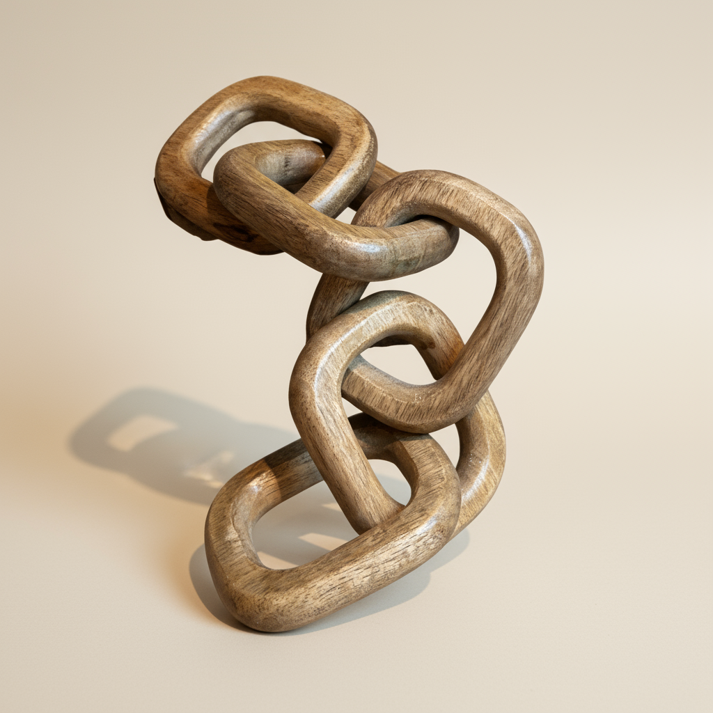 Wood Chain Tabletop Decor 17-19 inch long