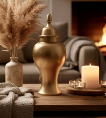 Elegant Gold Vase Jar 15"