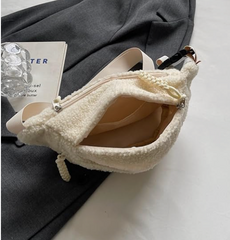 Cozy Sherpa Plush Crossbody Bag Large Capacity