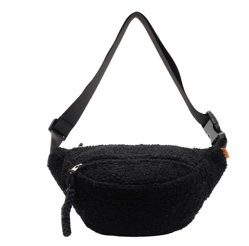 Cozy Sherpa Plush Crossbody Bag Large Capacity