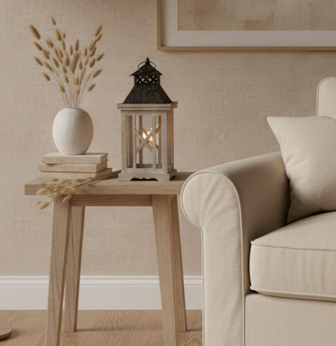 Rustic Candle Holder Lantern 16" tall