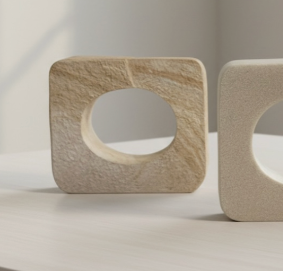 Minimalist Sculpture Art Piece Decorative Accent 5.5x6x3“