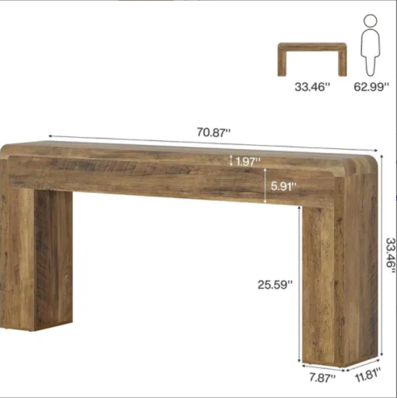 Wooden Entryway Table,Rustic Console Table,Sofa Table