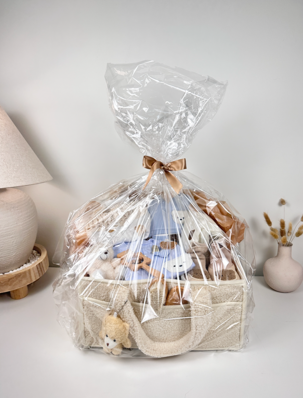 LUXURY BABY GIFT BAG - Cream/Blue - Set of 12