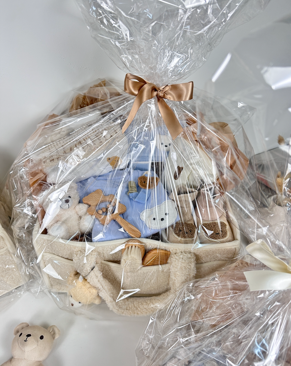 LUXURY BABY GIFT BAG - Cream/Blue - Set of 12