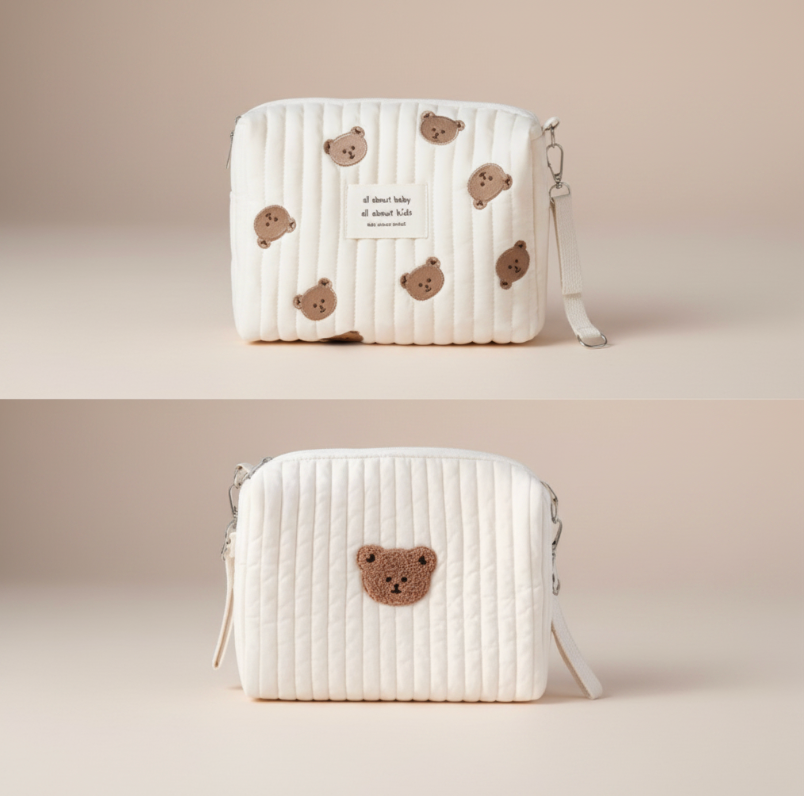 Set of 2 (POUCH ALL BEARS + POUCH 1 BEAR) - BABY BAG ESSENTIALS