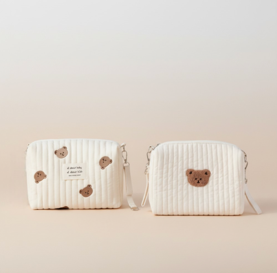 Set of 2 (POUCH ALL BEARS + POUCH 1 BEAR) - BABY BAG ESSENTIALS