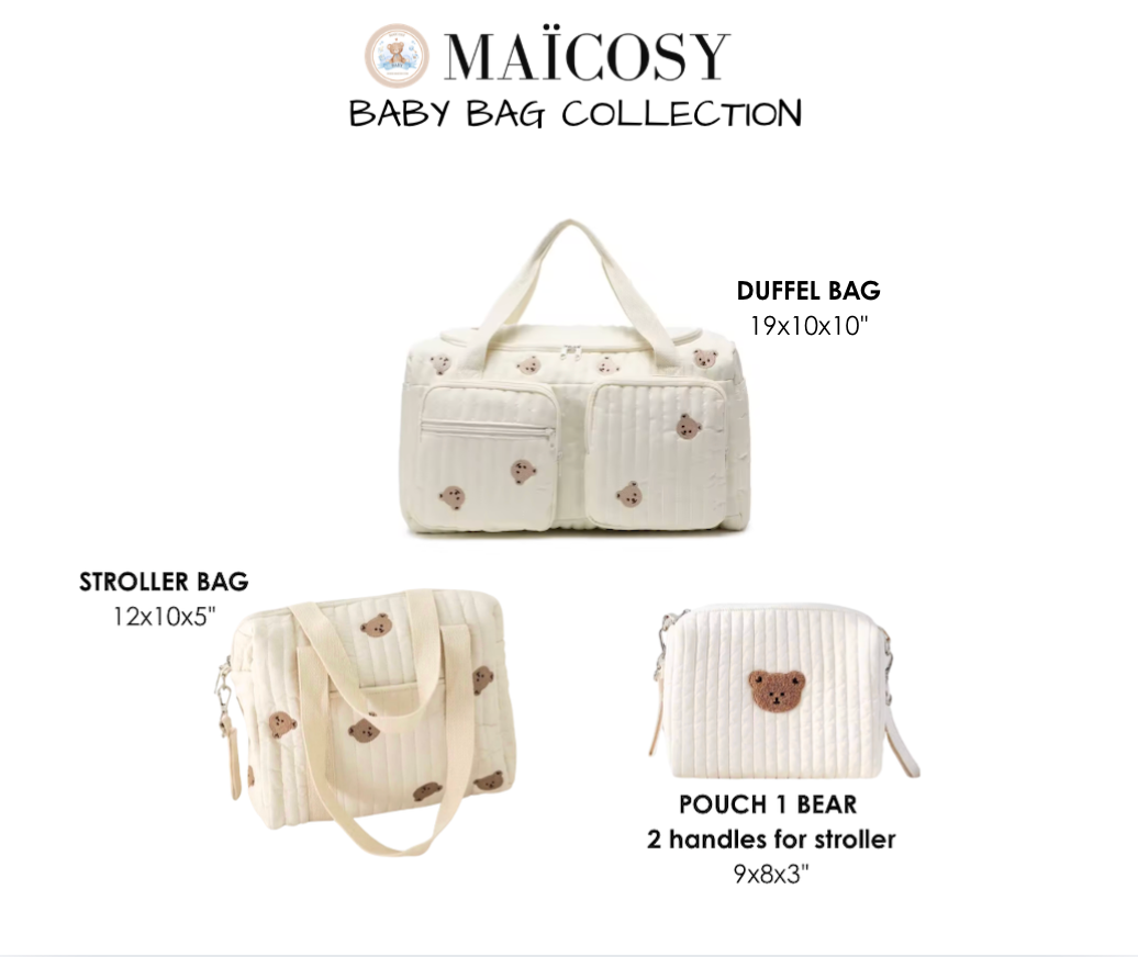 Set of 3 (DUFFEL BAG + STROLLER BAG + POUCH 1 BEAR)