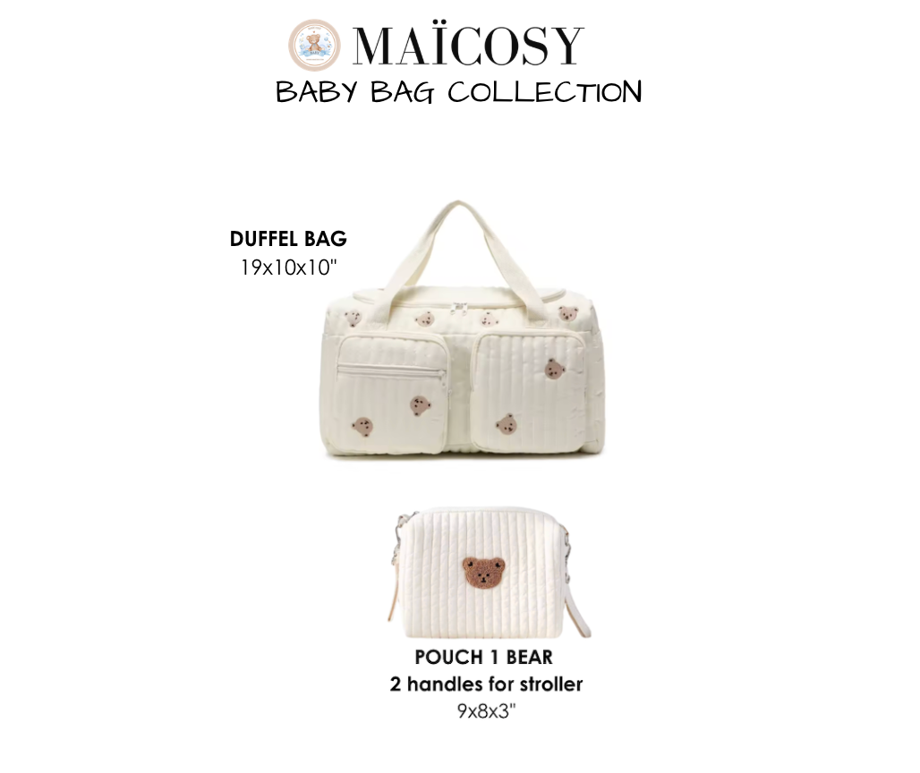 Set of 2 (DUFFEL BAG + POUCH 1 BEAR)