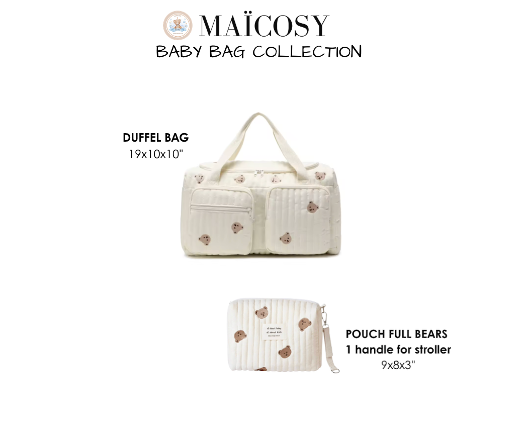 Set of 2 (DUFFEL BAG + POUCH FULL BEARS)