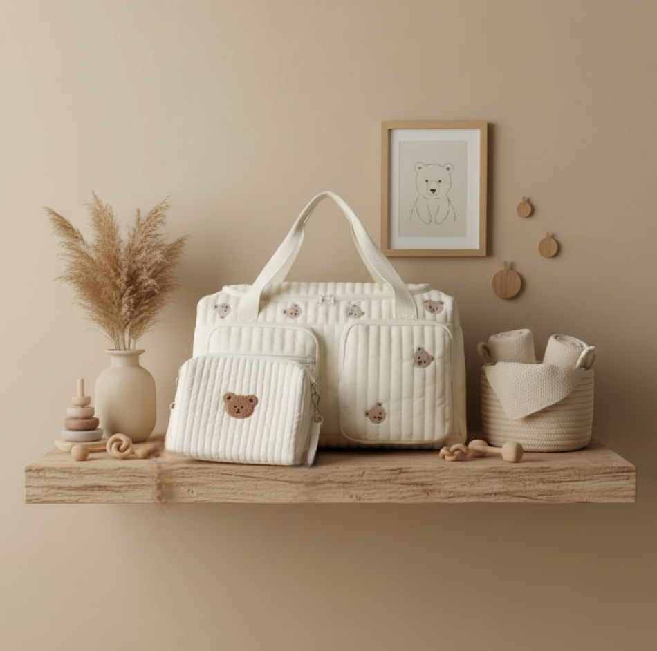 Set of 2 (DUFFEL BAG + POUCH 1 BEAR)