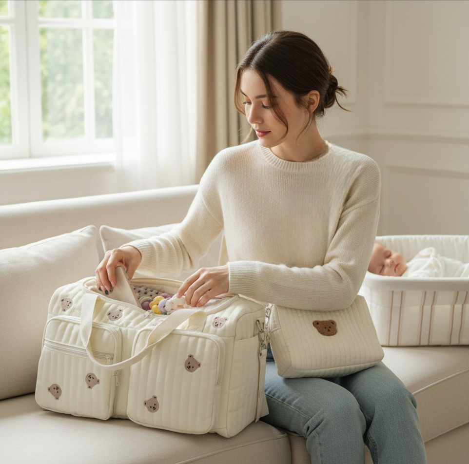 Set of 2 (DUFFEL BAG + POUCH 1 BEAR)