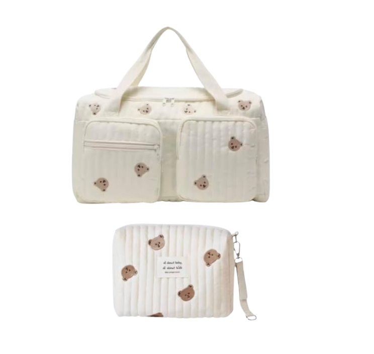 Set of 2 (DUFFEL BAG + POUCH FULL BEARS)
