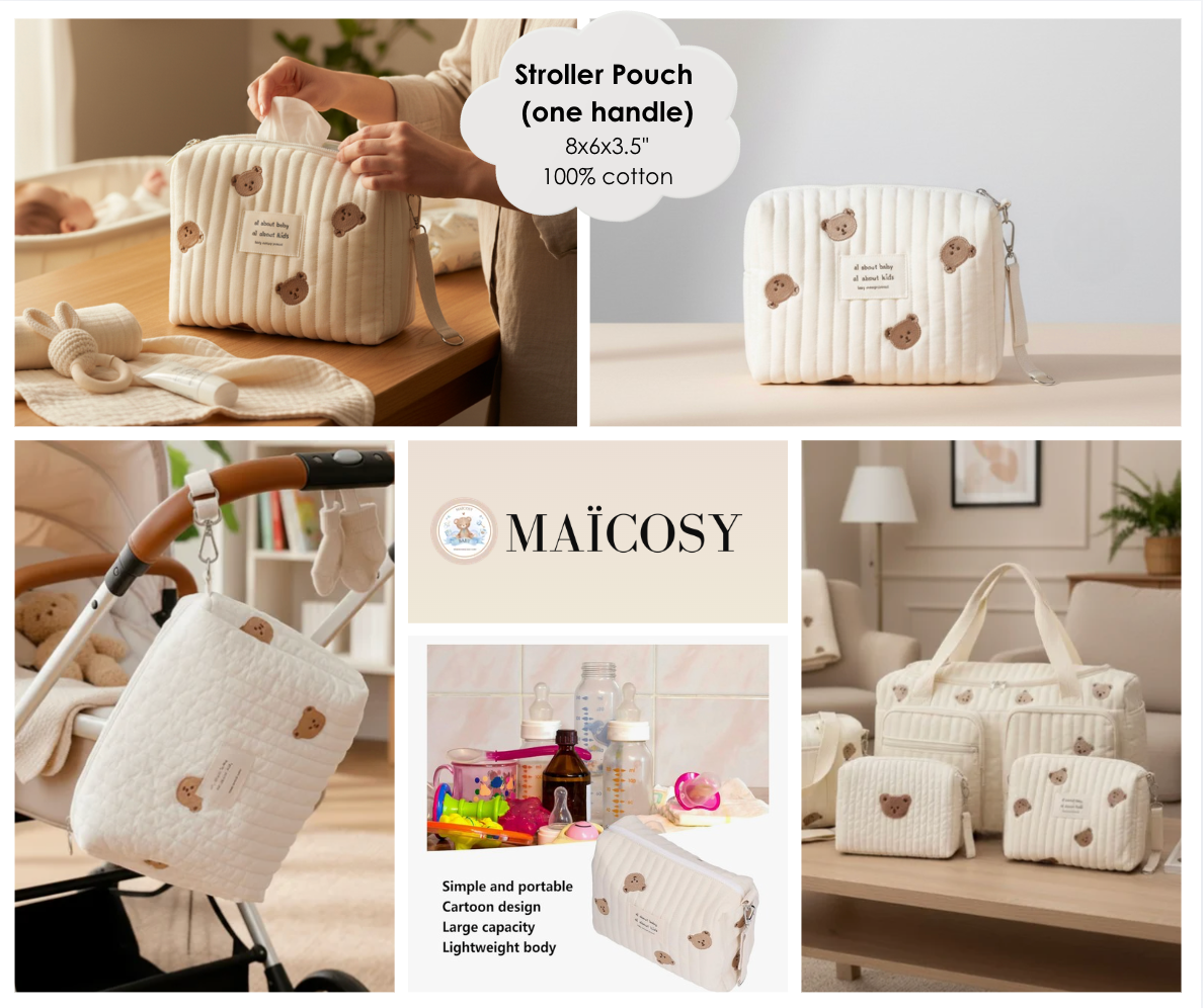 LUXURY BABY GIFT BAG - Cream/Blue - Set of 12