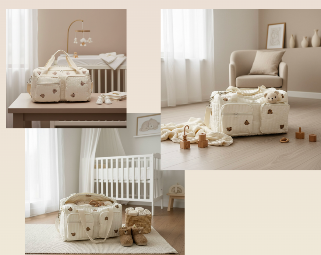 DUFFEL BAG Baby Diaper Travel Bag Maternity Hospital Stay