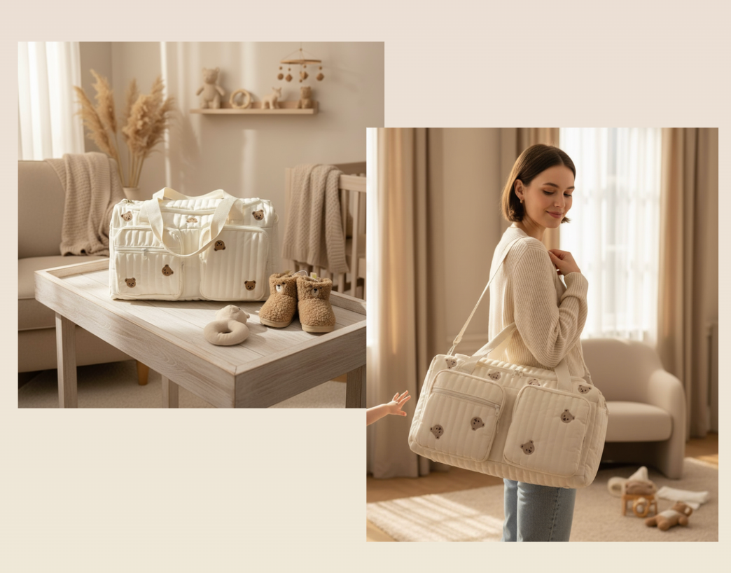 DUFFEL BAG Baby Diaper Travel Bag Maternity Hospital Stay