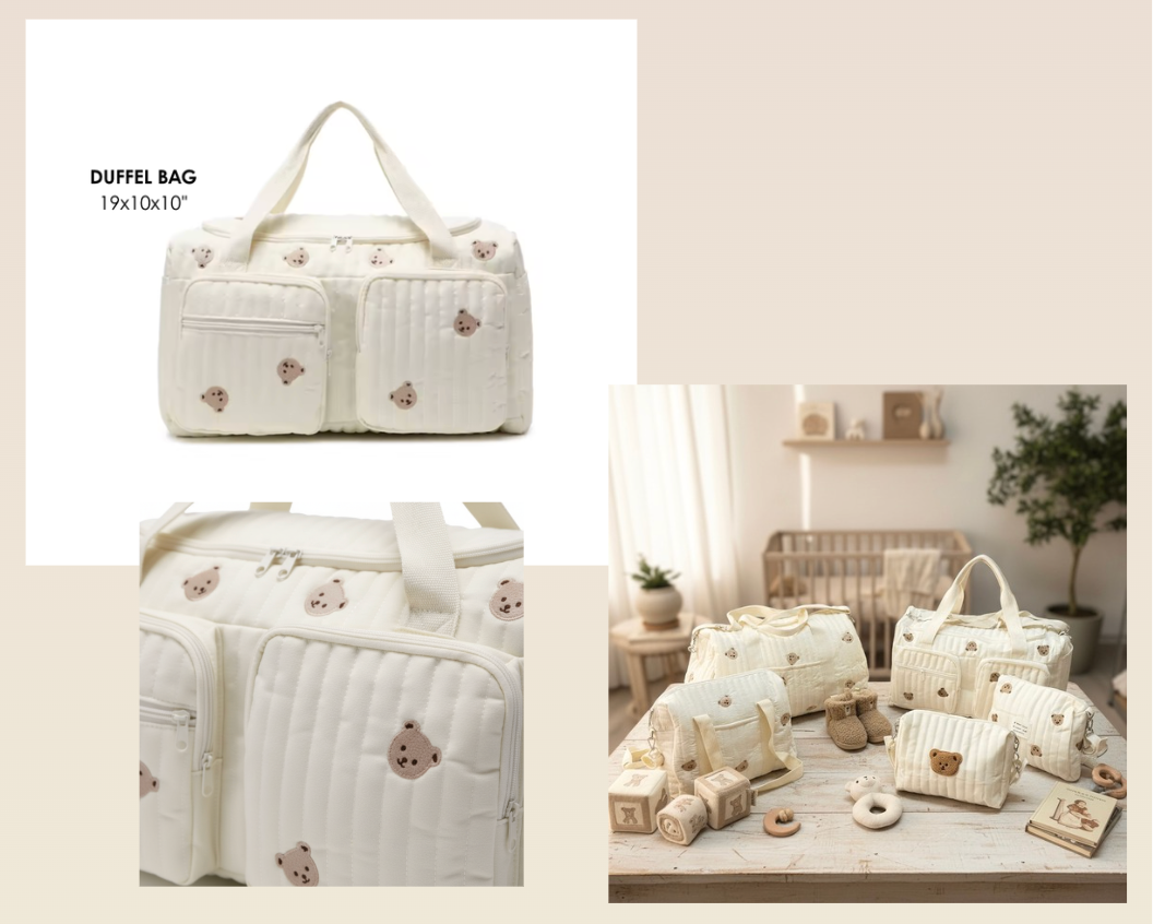 DUFFEL BAG Baby Diaper Travel Bag Maternity Hospital Stay