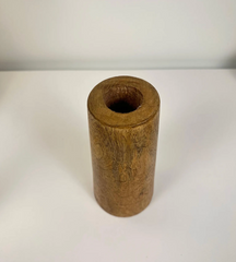 Rustic Vase Wood 8" tall - Brown