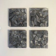 Grey/Black Marble Coasters Set of 4