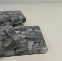 Grey/Black Marble Coasters Set of 4