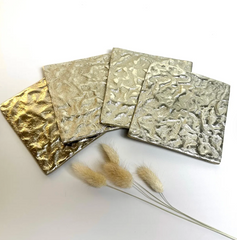 Luxury Metal Gold Coaster Set of 4