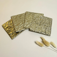 Luxury Metal Gold Coaster Set of 4