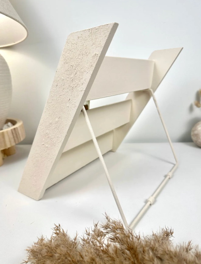 Minimalist Textured Kitchen Spice Wood Stand Rack (can fit 18 spice jars) - Cream