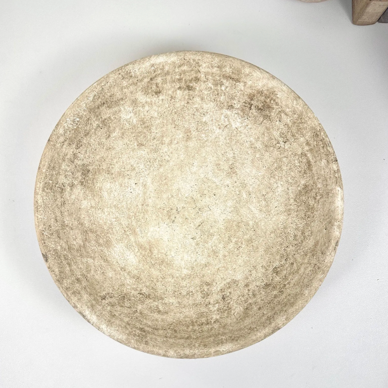 Organic Stone Decorative Tray 12x12x3’’ - Beige