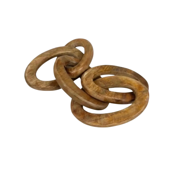 Rustic Link Wood Chain Decorative Accent 21’’ long - Brown