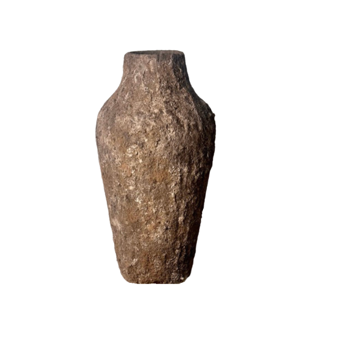 Rustic Tree Style Textured Hand-Painted Ceramic Vase 13" tall - Dark Brown