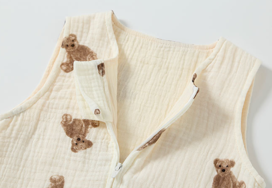 Baby Sleeping Bag Vest Cotton Gauze 4 Layers Bellyband Anti-startle Gro-bag