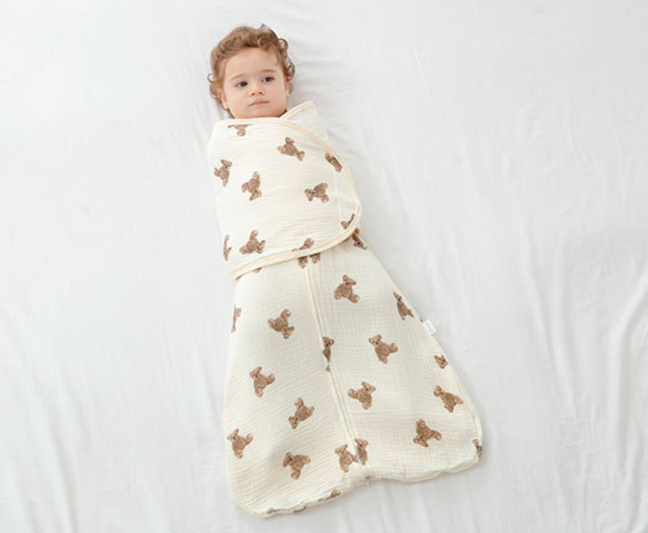 Baby Sleeping Bag Vest Cotton Gauze 4 Layers Bellyband Anti-startle Gro-bag