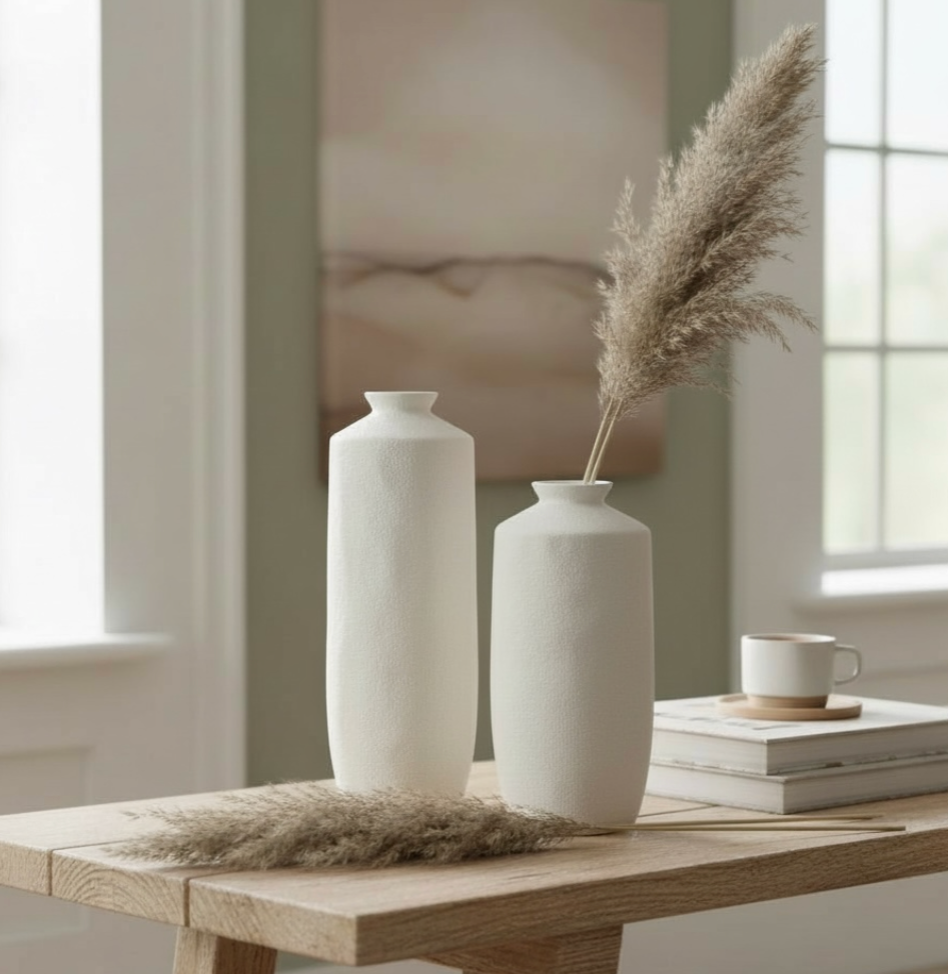 Minimalist Ceramic Vase 14"