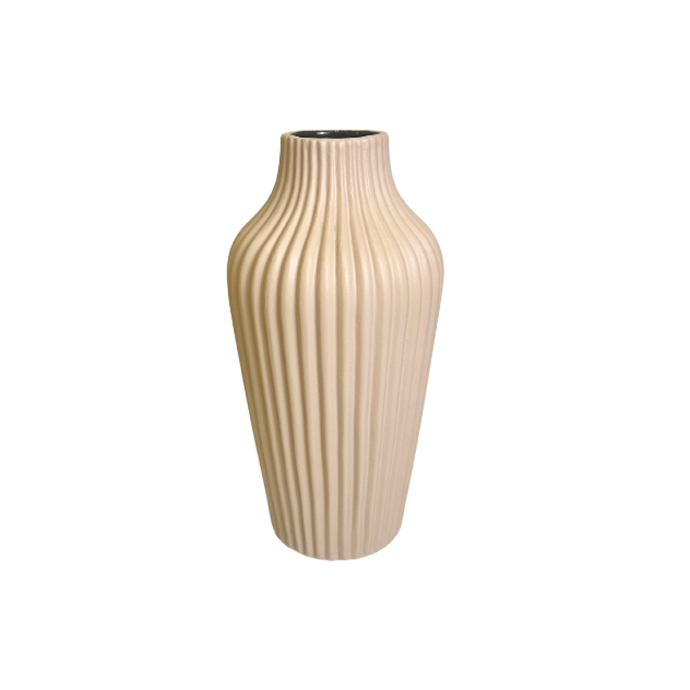 Modern Ceramic Vase with Stripes 13" tall