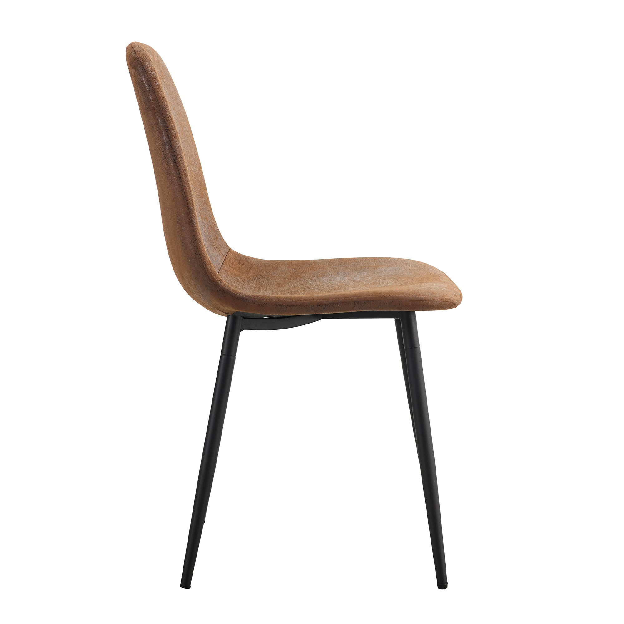 Set of 1 Dining Table and 4 Chairs - MDF rectangular - Brown