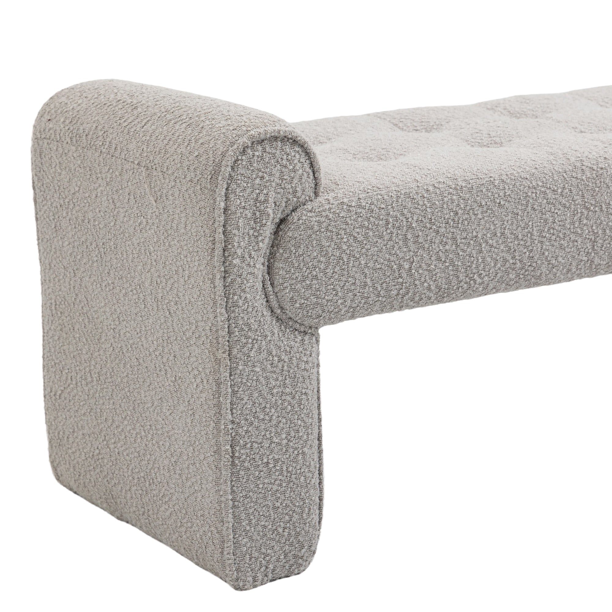 Modern Ottoman Bench - Light Gray