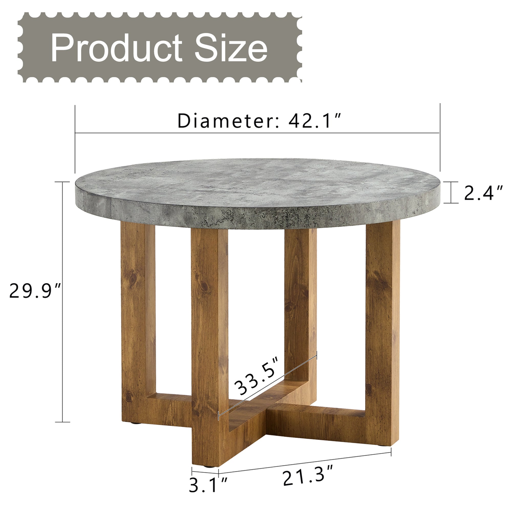 Modern/Rustic Design Dining Table (no chairs included) 30"H