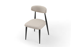 Dining Chairs  Upholstered Chairs with Metal Legs (Set of 6) - Light Grey