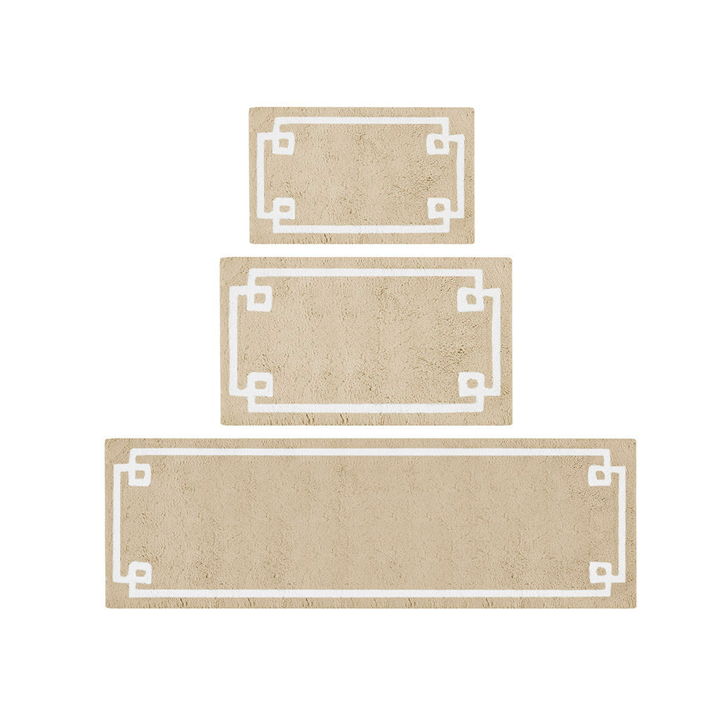 Cotton Tufted Bath Rug 24x40" - Taupe Cotton