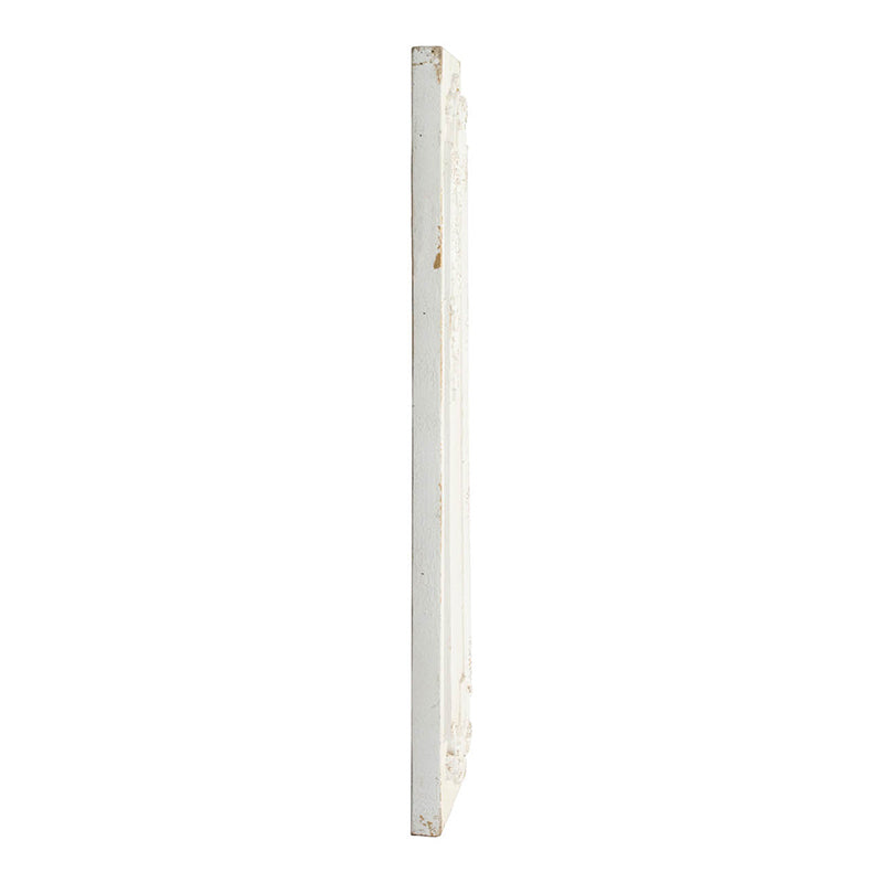 Set of 2 Large Wooden Rectangle Hanging Panels with Distressed White Finish, 15.5" x 36"