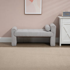 Modern Ottoman Bench - Light Gray