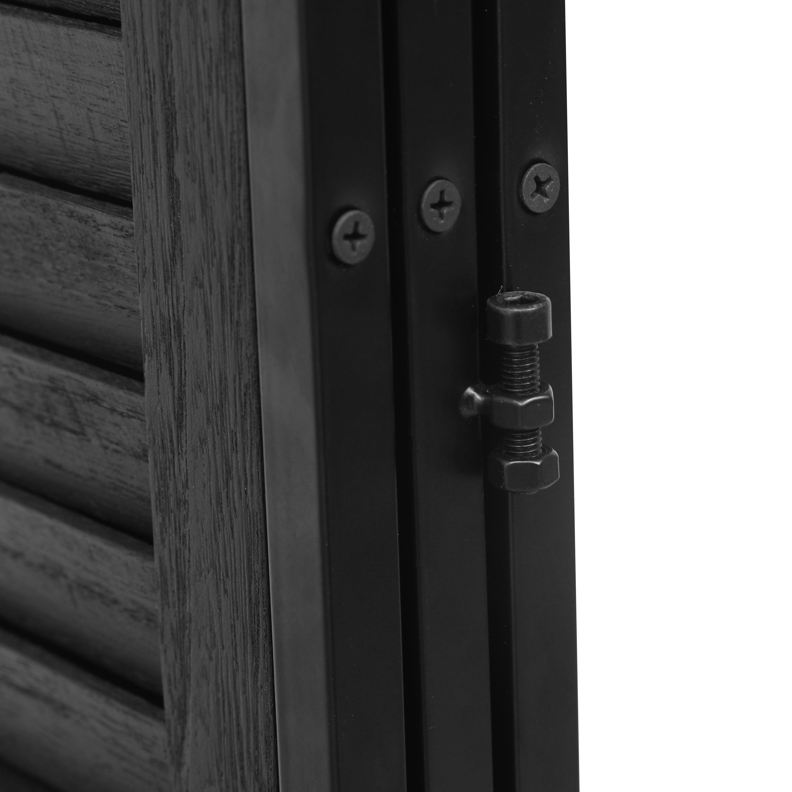 3 Panel Room Divider 6Ft Wood - Black