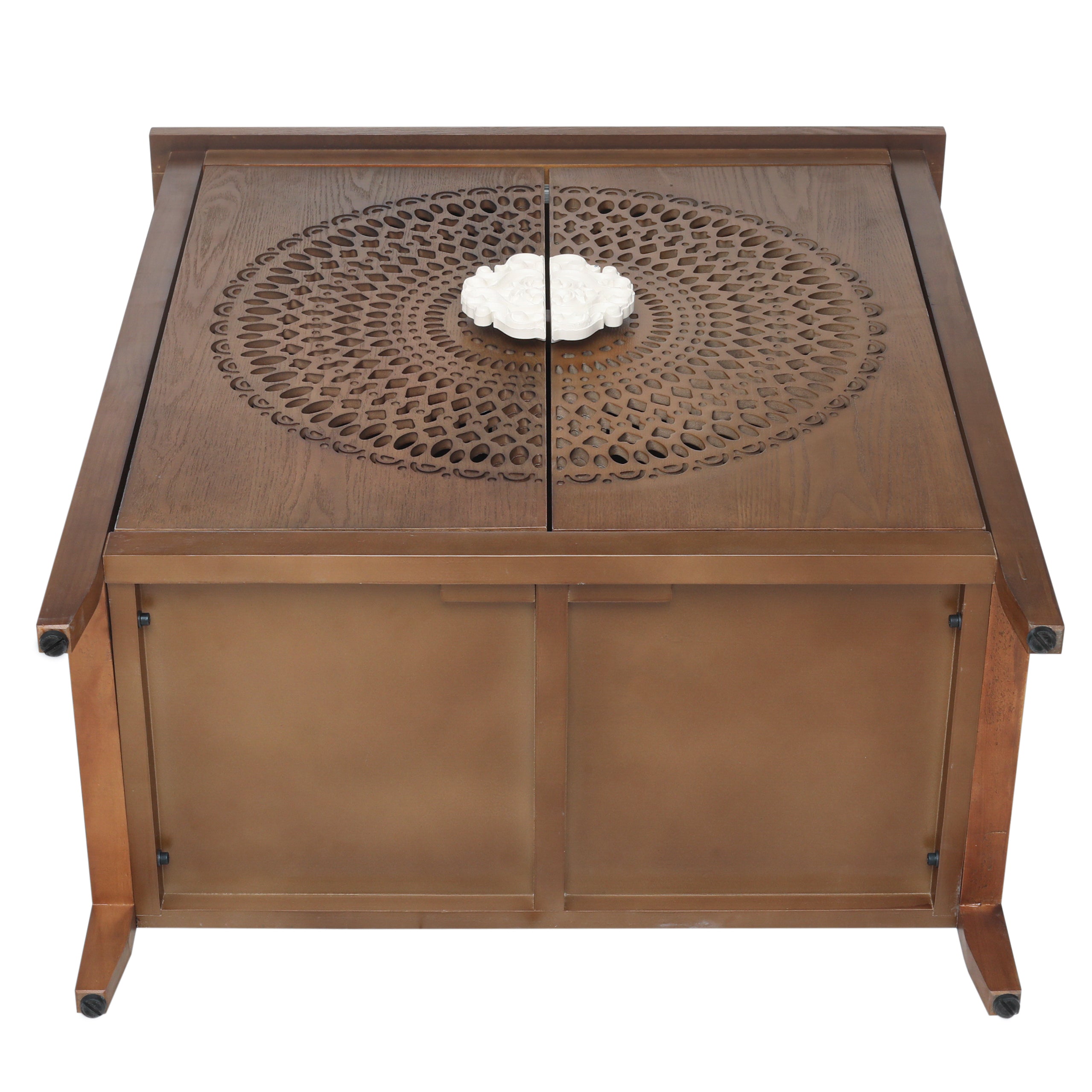 Antique Style 2 Door Cabinet - Walnut